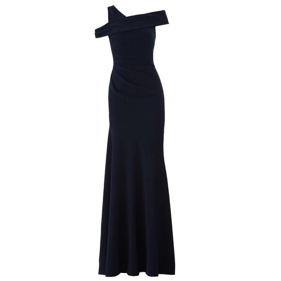 Theia Navy Mermaid Gown Cocktail Party Event Women’s 4 - Picture 2 of 9